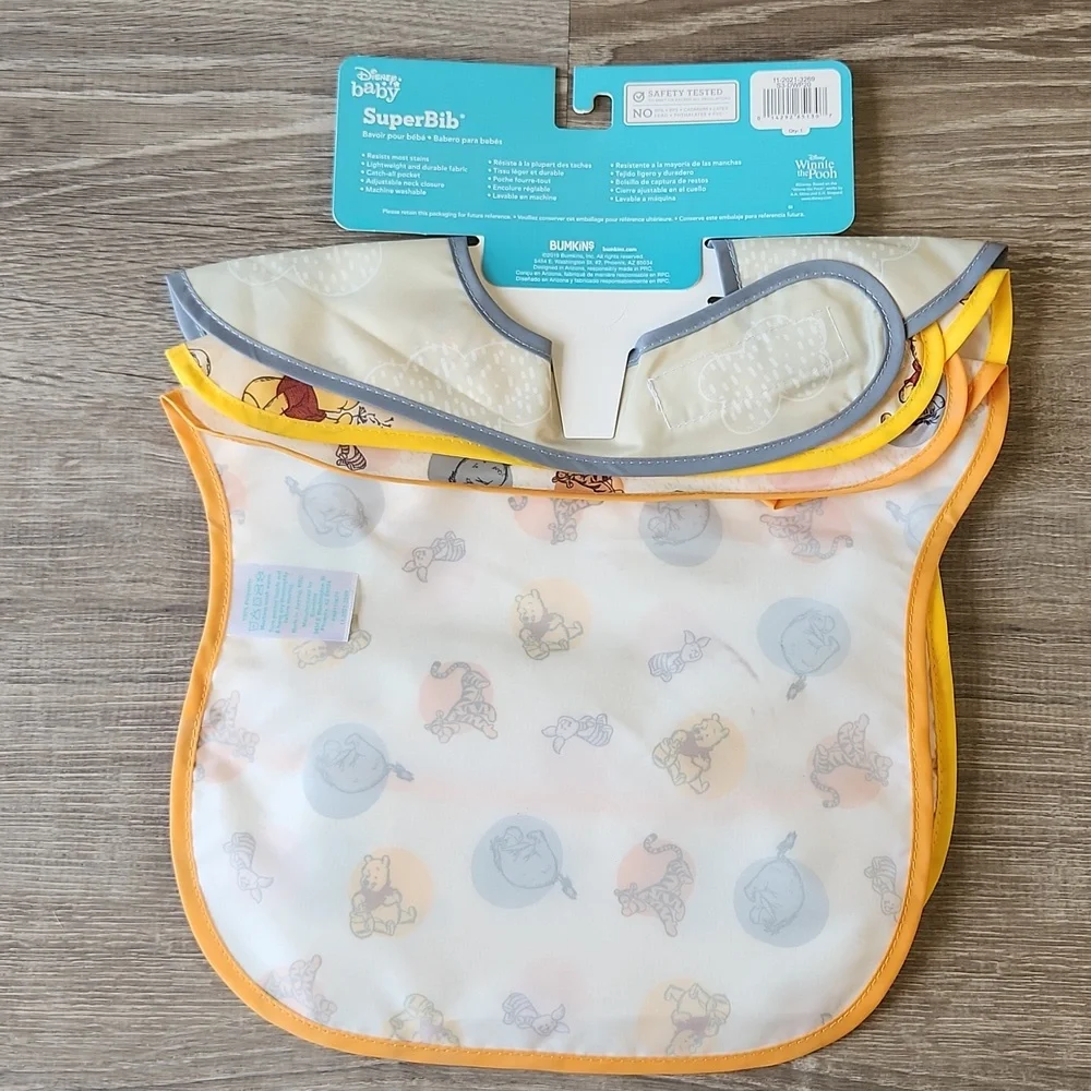 SuperBib 3 Pack: Pooh Bear and Friends NWT